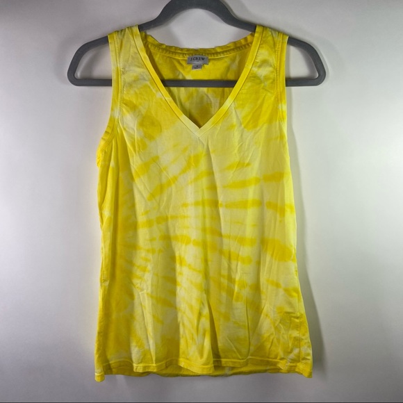 Bundle Lot Of 2 J. Crew Factory Small Yellow Tie Dye Green Basic Tank Tops Boho - Picture 2 of 13